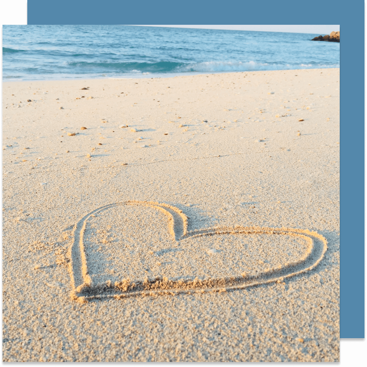 heart in sand